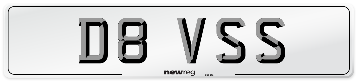 D8 VSS Number Plate from New Reg
